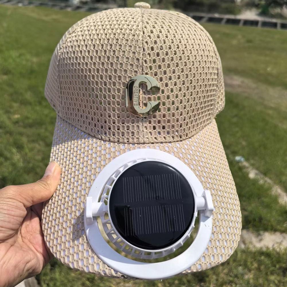 Breathable Mesh Sun Protection Cap Solar Charging Breathable Mesh Hat Outdoor Fishing Hats Snapback Trucker Cap