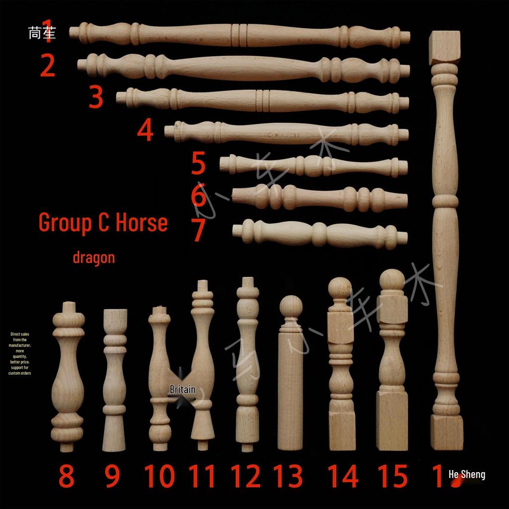 European Solid Wood Gourd & Ball Wine Cabinet Column Decor