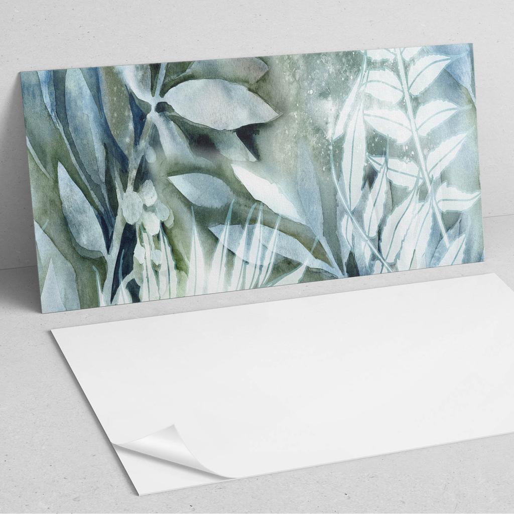 Panel Z Nadrukiem Winylowy Samoprzylepny 100X50 Cm Roślinne Wzory Akwarelowe
