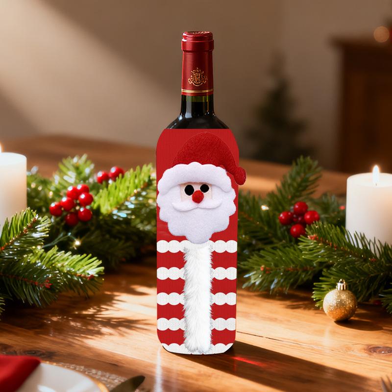 New European and American Christmas wine bottle set for home and dining room atmosphere decoration wine set