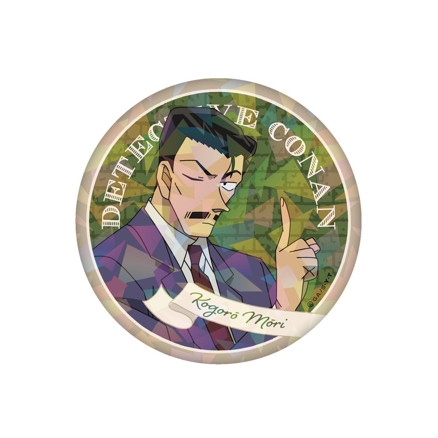 

Toshin Pack Detective Conan Hologram Can Badge Frame Kogoro (Mystery Mouri) CO-CB194