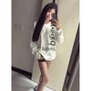 Unisex Retro Oversized Korean-Style Letter Long Sleeve T-shirt