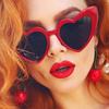 Heart Multicolor Fashion Women Sunglasses Cute Holiday Party Summer Beach Glasses