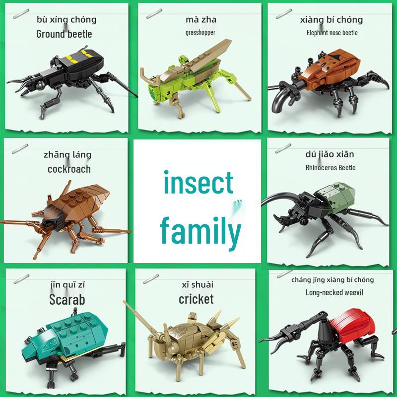 LEGO-Compatible Insects & Animals Educational Assembly Toy for Kids