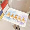 1pc, 2D Flat Printing, Cute Corgi Dog Pattern Indoor Mat, Cozy Home Essential, Colorful Non-Slip, Machine Washable Polyester Carpet, Suitable for Home