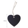 10PCS Rectangular Small Blackboard Hemp Rope Pendant DIY Double Sided Wooden Home Decoration Office Classroom Display Tag