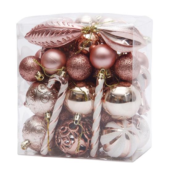 36/40/50 Pcs Christmas Balls Set Colorful Shatterproof Decorative Baubles for Xmas Tree Festive Hanging Decorations with Lanyard for Home Shop Window