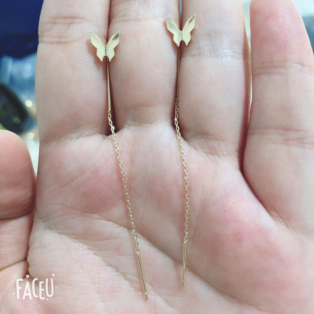 2021 Korean Earings Geometric Block Long Tassel Bar Drop Earrings for Women Minimalism Personality Ear Line Dangle Jewelry Gift