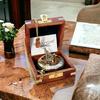 Brass Sundial Compass with Wooden Box  Brass  Copper Sun Clock
