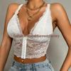 European & American Sexy Lace Front Buckle Sheer Camisole