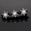 5x Sparkling Crystal Stone Braided Hair Clips Tooth-Shaped Non-Slip Bang Hairpin