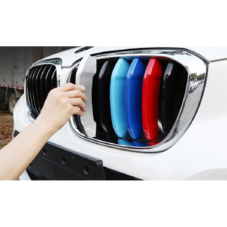 For BMW X3 2018-2024 ABS 3-Color Front Grille Grill Inserts Ring Strip Trim 3PCS