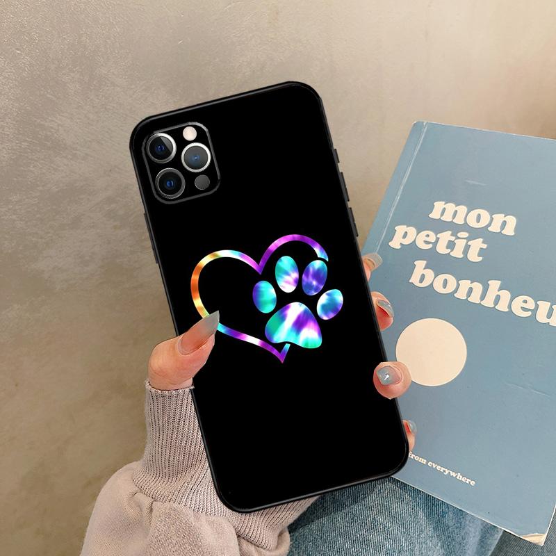 Dog Paw Case For iPhone 17 Air 15 14 13 12 11 16 Pro Max 13 Mini XR 15 16 Plus 16e Back Cover Shell