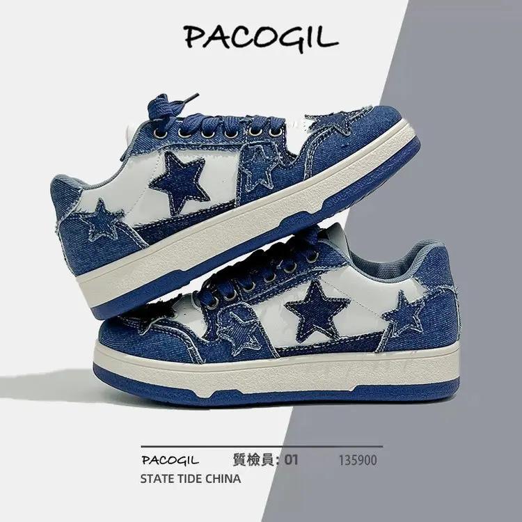 

Модная женская повседневная обувь Оригинальные брендовые дизайнерские кроссовки женские трендовые кроссовки PATCHWORK для бега на платформе обувь для тенниса и скейтборда 35 синий