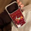 Electroplated Gilt Pony Iphone17promax Mobile Phone Case 13 Festive Red 16 Apple 17 and Other Models