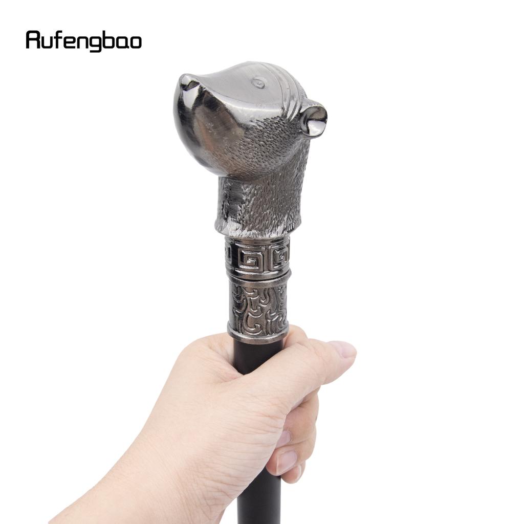 Baston de mers la modă cu animale Hamster Argintiu Cobai Decorativ Cospaly Vintage Petrecere La modă Baston Crosieră 93cm