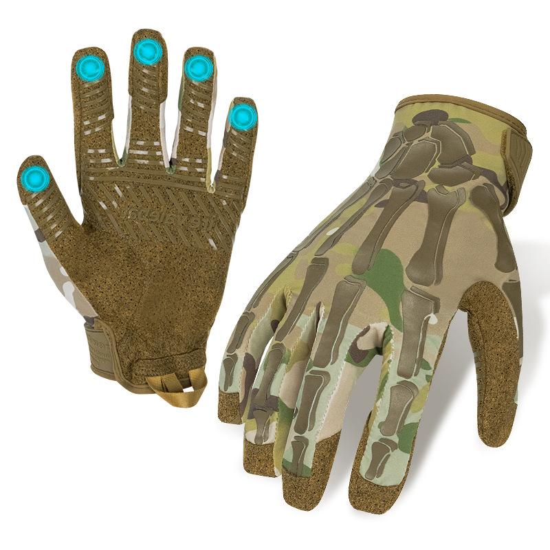 

New Tactical Gloves Ice Silk Breathable Sun Protection Gloves Non Slip Wear Resistant Five Finger Touch Screen Outdoor Riding Gloves XL