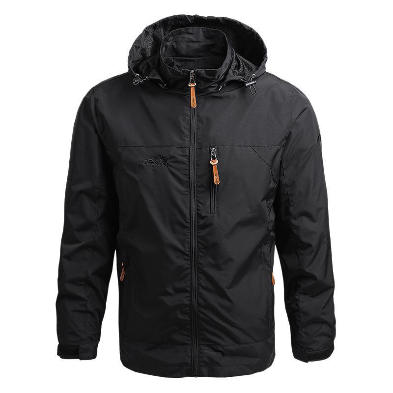 Men's Casual Hooded Jacket - Loose Fit, Perfect for Spring & Autumn.