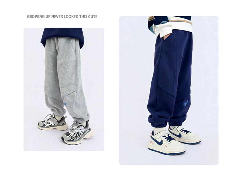 Pojkars 2025 Vinter Fleecefodrade Sportbyxor - Trendiga och Casual för Barn