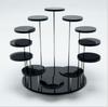 1pc Black Round Acrylic Products Display Riser Stands Jewelry Display Stands for Rings Earrings,Mini Figurines