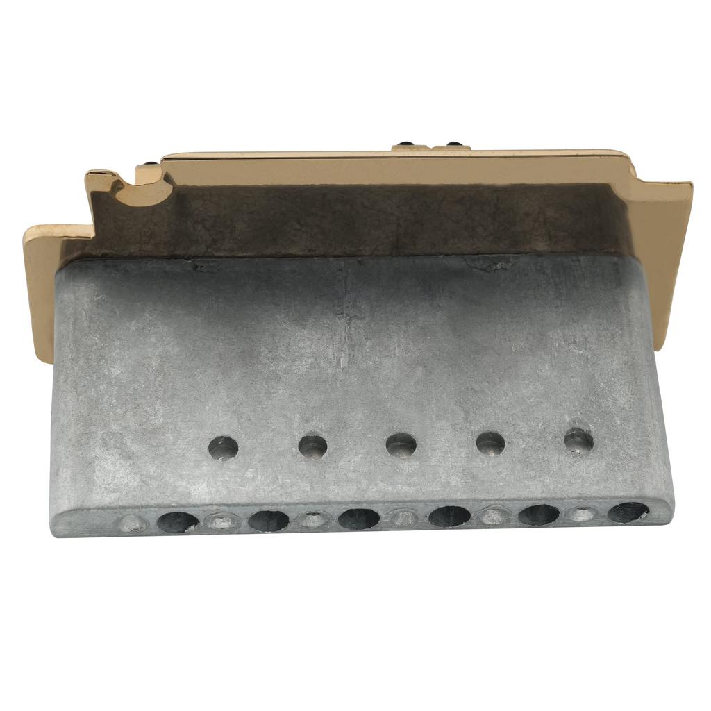 Musiclily 10.5mm String Pitch Short Block Two-Point Support Tremolo Bridge Unit for Squier Strat Guitars, Gold