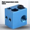 3D Printer Accessories Aluminium Heating Block Heater Hot End for   (Blue)