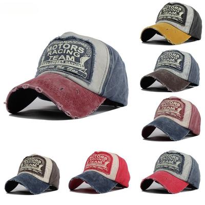 Modische Unisex Retro Baseballkappe Damen Herren Casual Snapback Hat Gewaschene Baumwolle Vintage Gorras Cowboy Hardware Herren Blaues Chaos mit besticktem Stier