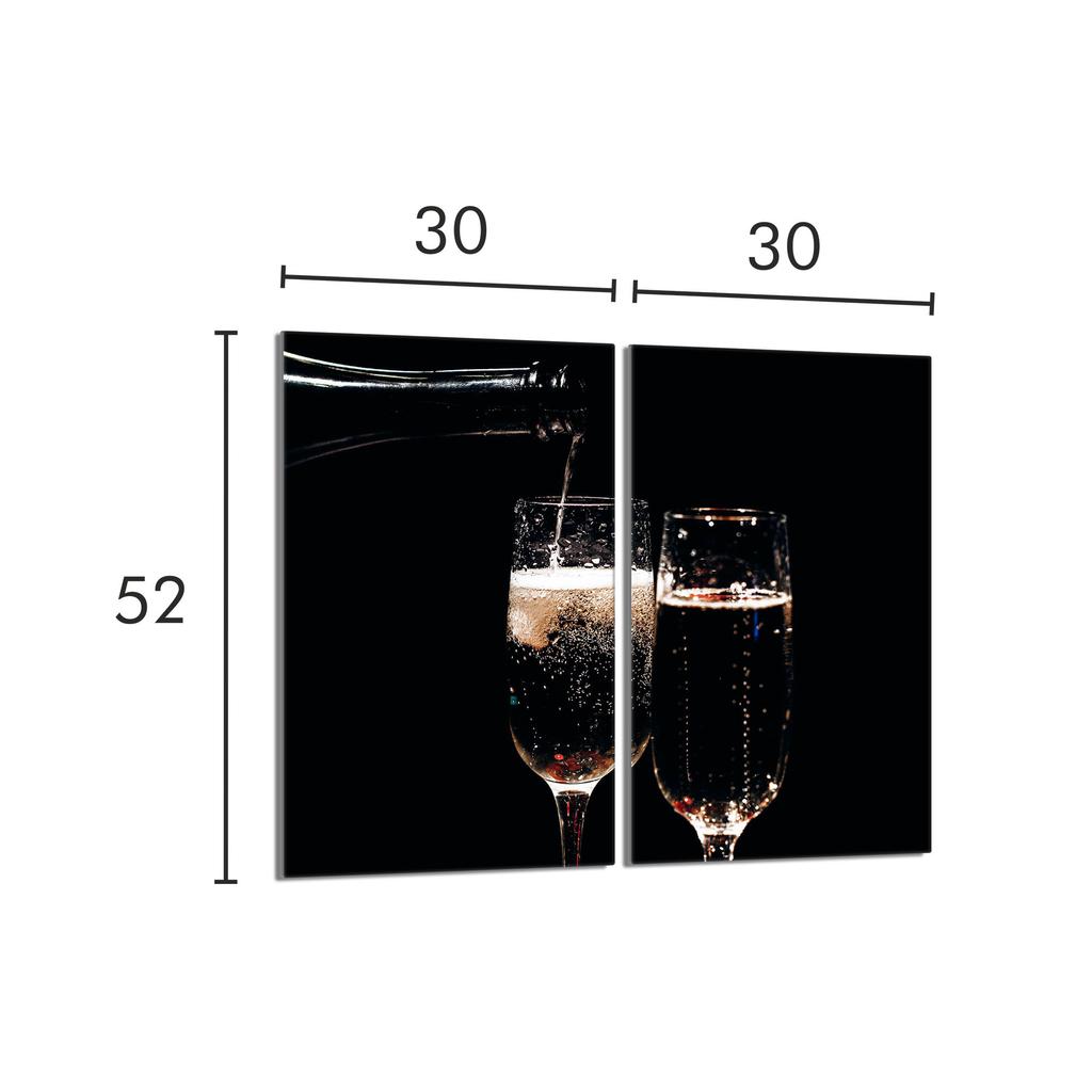 Szklana płyta ochronna na kuchenkę 2x30x52 Wino
