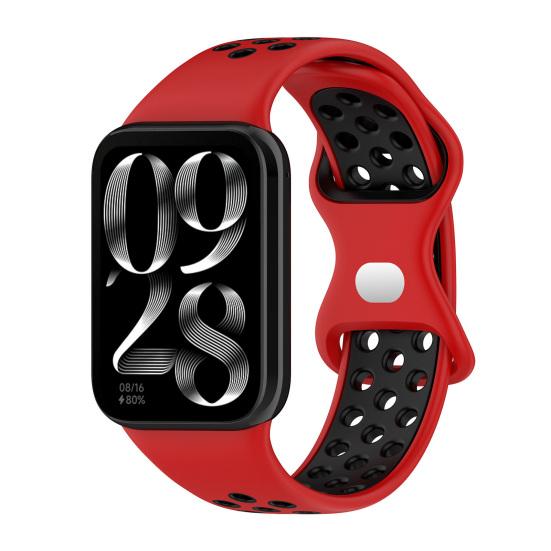 Silicone Watch Strap Replacement for Xiaomi Smart Band 8 Adjustable Waterproof Breathable Women Men