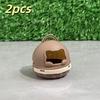 2Pcs Realistic Mini Dog & Cat Cage With Door Miniature Dollhouse Pet House For Doll Accessories Mini Pets Habitat