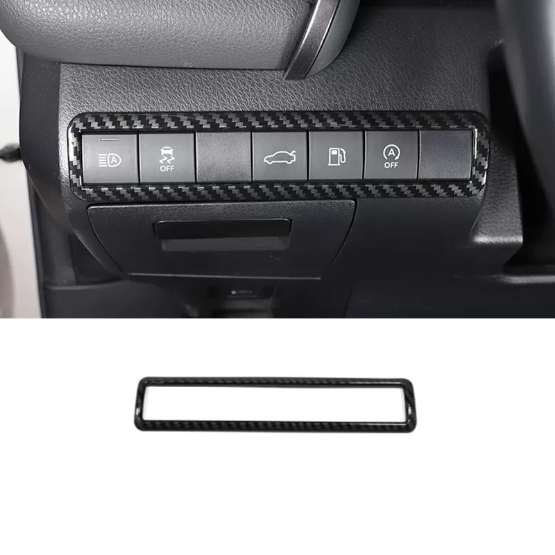 For Toyota Camry 2018-2024 Carbon Fiber Headlight Switch Frame Trim 1pcs