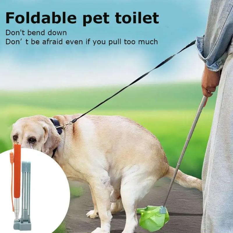 73cm Pet Dog Long Handle Pet Pooper Scooper Foldable Dog Dog Urine Poop Tool Multifunctional Cleaning Stick Pee Catcher Waste