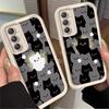 Lovely Glowing Cat Cartoon Phone Case For Samsung Galaxy A14 A15 5G S21 S22 S23 S24 S25 FE Plus Ultra A25 A35 A52 A53 A54 A55 5G