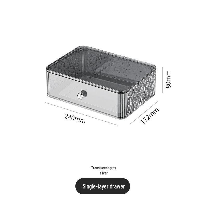 Glacier Pattern Makeup Organizer with Dustproof Drawers