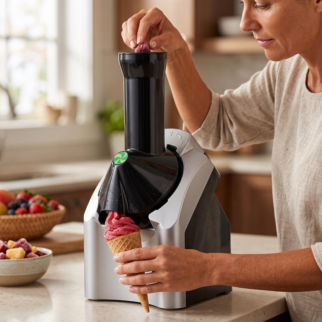 Fully Ice Cream Maker - Home Ice Cream Machine for Homemade and Sorbet with Easy One-