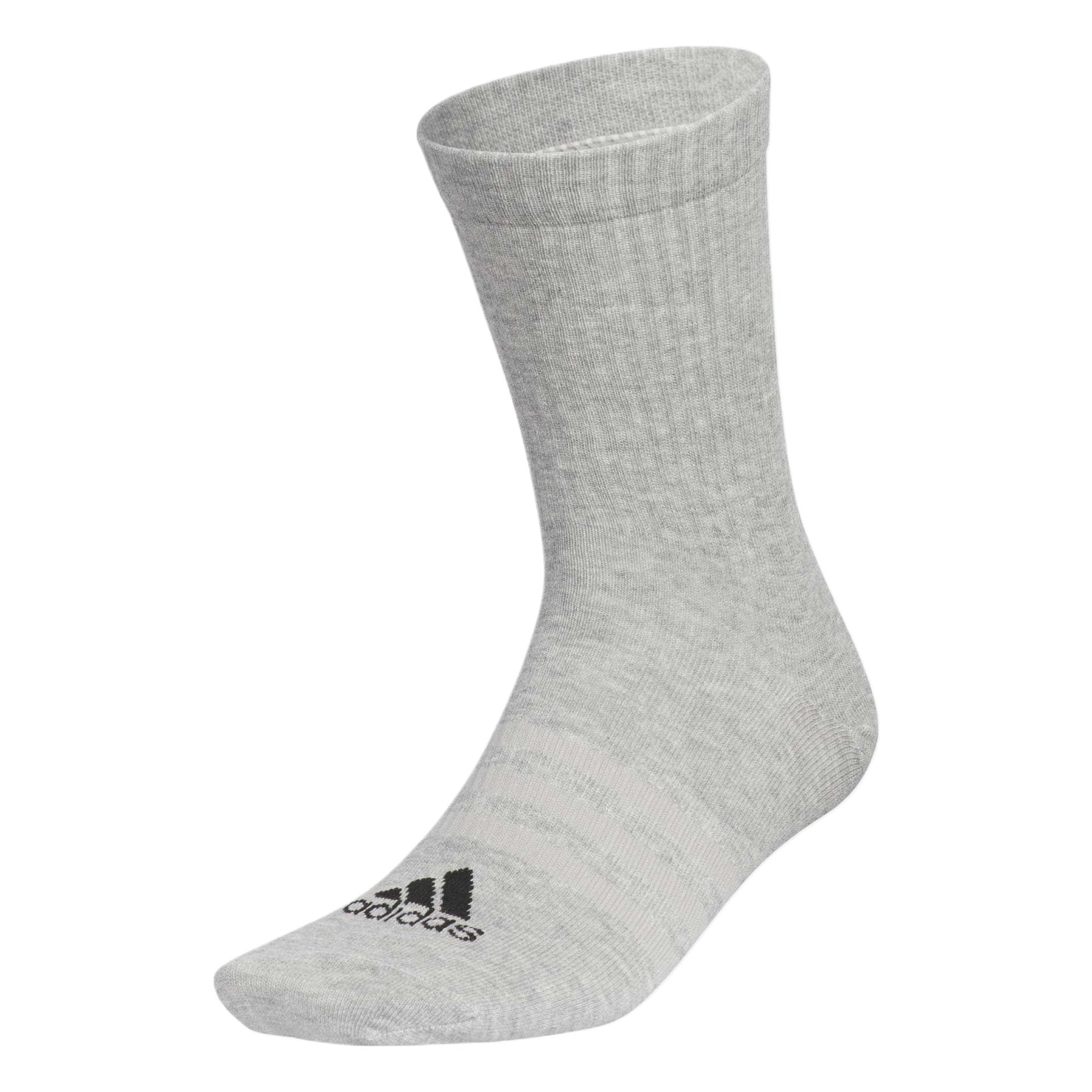 Носки Adidas Crew Socks Унисекс 1 пара Средне-серый Меланж Цветочный JN4518 L