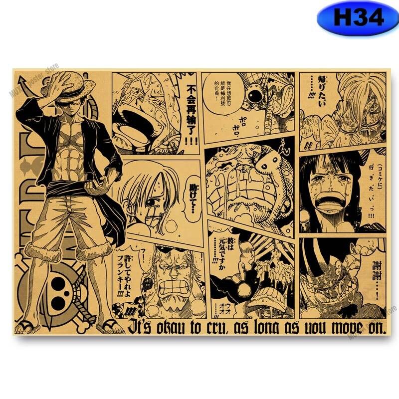 Vintage klasické anime plakáty postav Kraft Paper Slayer/Haikyuu Plakát Anime Dekor Pokoj Bar Kavárna Nástěnná malba