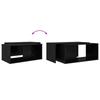 Coffee Table Set 2 Pcs Black Oak Effect Particleboard