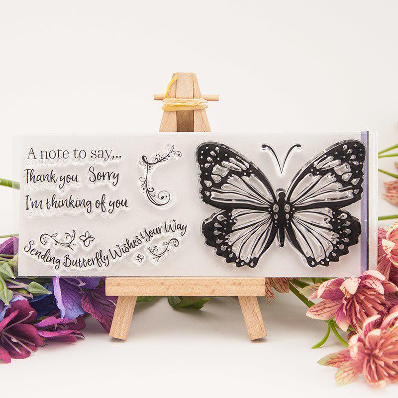 Buy Butterfly Words Slim Transparent Clear Silicone Stamp for Seal DIY ...
