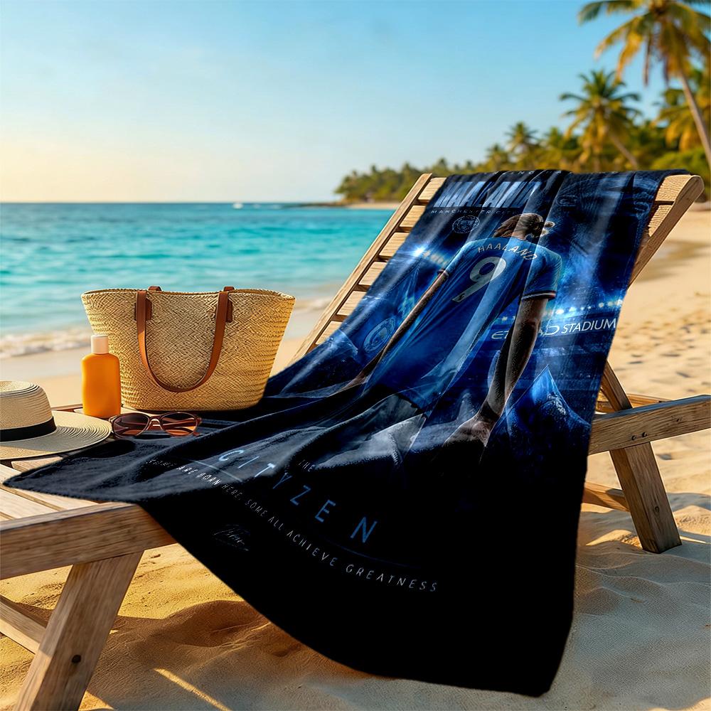 Asciugamano da Spiaggia Haaland Asciugatura Rapida Morbido Microfibra Confortevole Leggero Adatto per Nuoto, Palestra, Campeggio, Yoga Vacanza