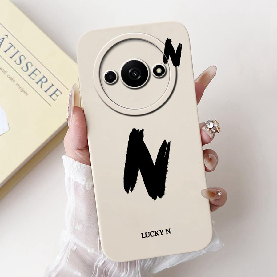 For Xiaomi Redmi A3 Back Cover Popular Letter Protector Soft Silicone Phone Cases For RedmiA3 A 3 4G Xiaomi Poco C61 Funda