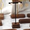 Jewelry Display T-Shape Bar Earrings Show Stand Shelf Wood Rings Holder Rack Jewelry Organizer for Home Decoration