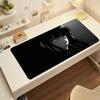 Black Anime Dark Girl Mouse Pad For Office Gaming And Keyboards Non-Slip Large Waterproof