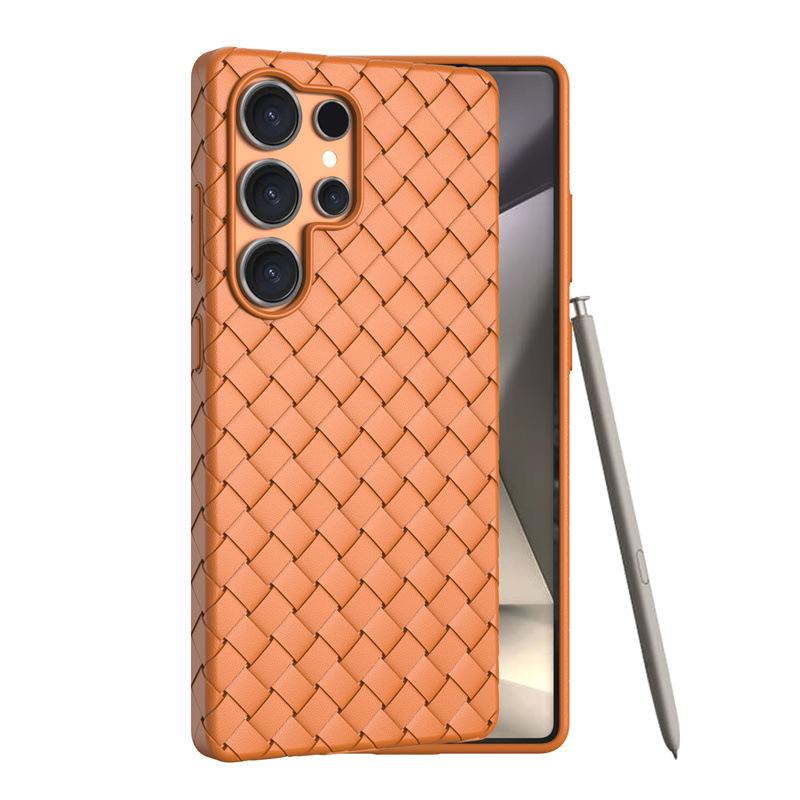 High-end business woven pattern Samsung Galaxy s11 phone case s11ultra solid color s11plus soft