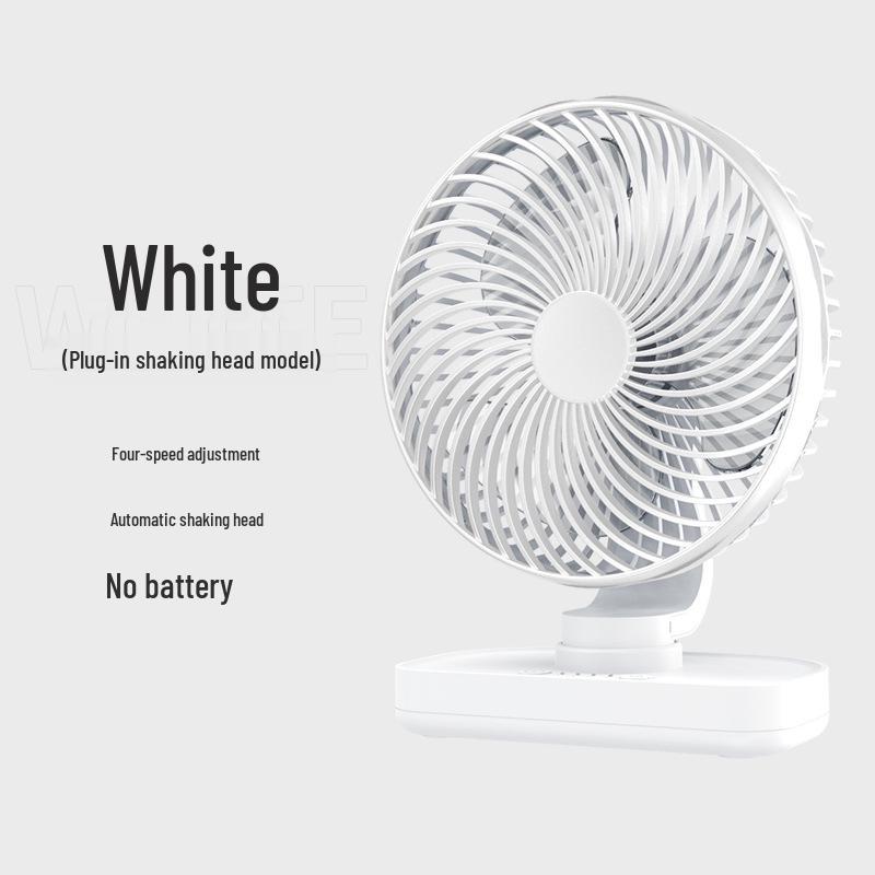 2025 Portable Silent Desktop Fan for Students with Free Rotation and Rechargeable Battery