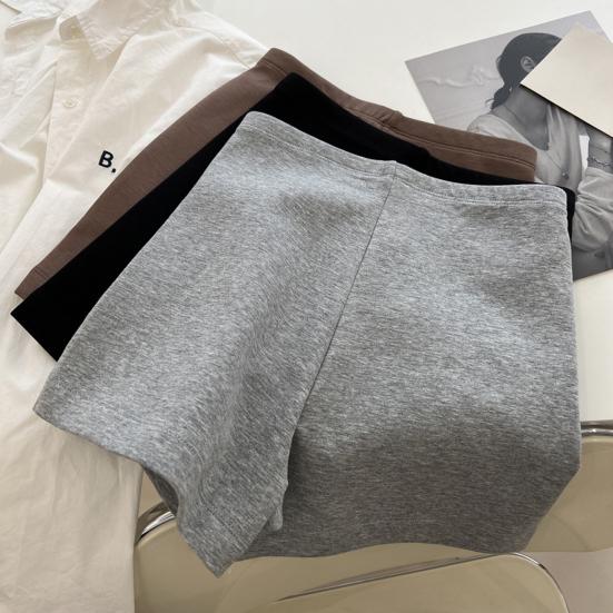 Women Casual Shorts Elastic High Waist Yoga Shorts Hip-Cover Design Versatile Sport Athletic Bottoms