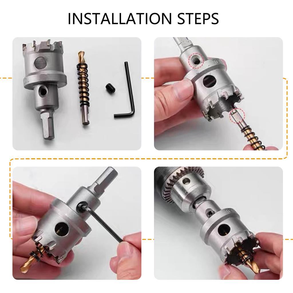 6Pcs Pilot Drill Bit Diameter 6mm for Hole Saw Hole Saws Pilot Drill for Metal Stainless Steel Iron Aluminium Plastic