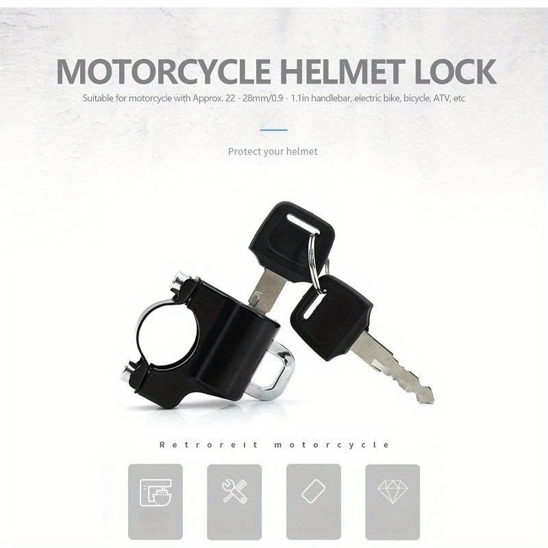 Motorcycle Helmet Lock, Universal Motorbike Anti Theft Helmet Lock Aluminum Alloy Security Padlock with for Bicycle Vehicles