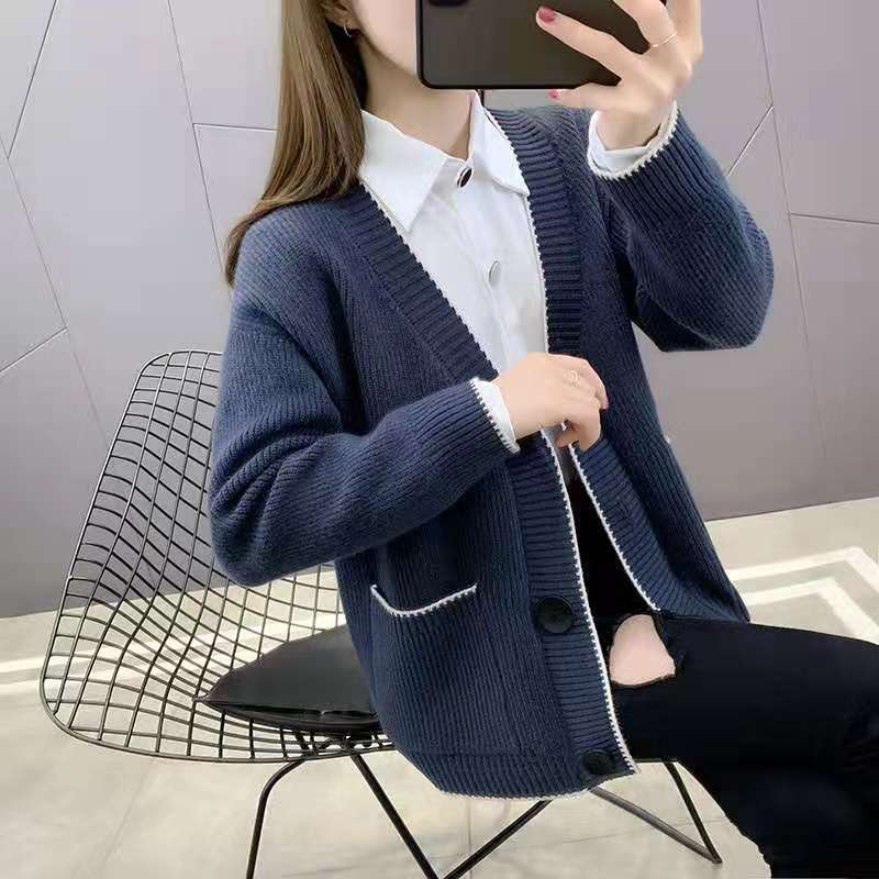 Spring Autumn Women's Sweater Cardigan Knitted Shirt Top Shawl Loose Sweater