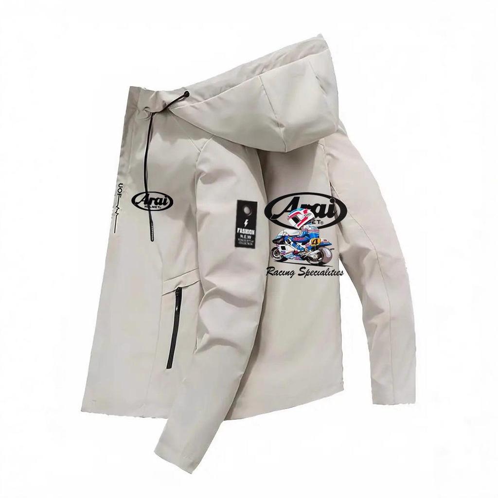 Winddichte Herren-Sportjacke – Frühjahr/Herbst-Modell mit Buchstabenprint für Bergsteiger